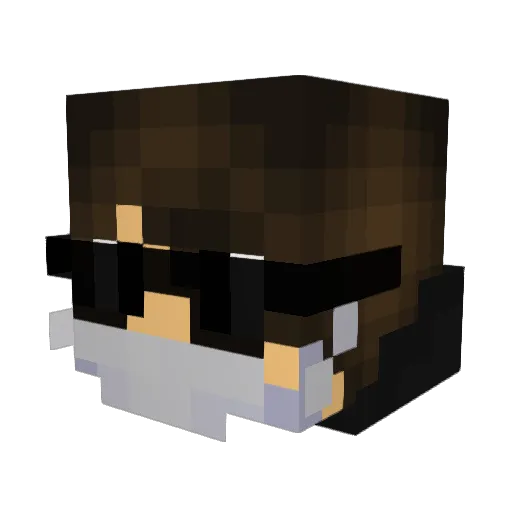 TCHOTCHY Minecraft avatar head, 3D render