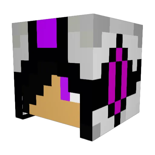 TCKwai Minecraft avatar head, 3D render