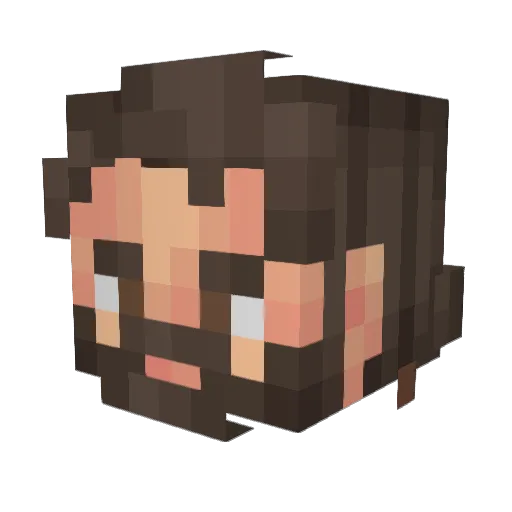 TCLowster Minecraft avatar head, 3D render