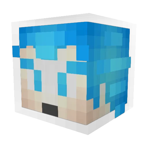 TCO_Gaming Minecraft avatar head, 3D render