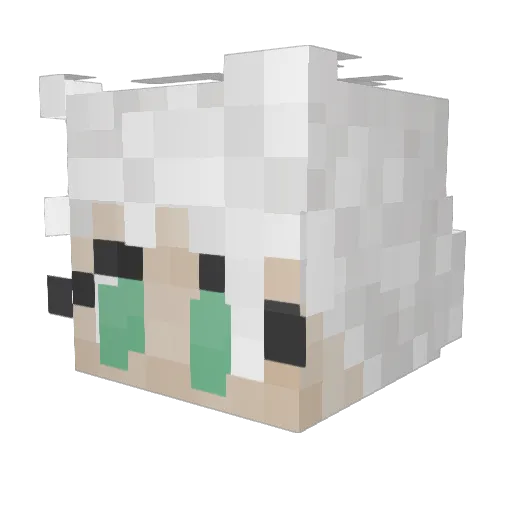 TCQV Minecraft avatar head, 3D render
