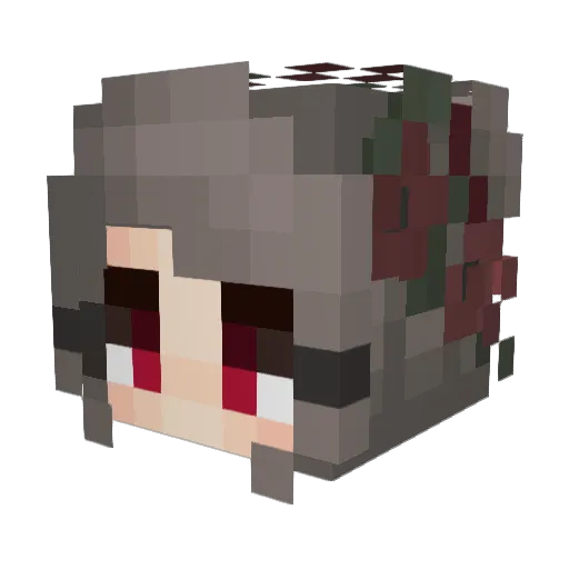TC_Rie_ Minecraft avatar head, 3D render