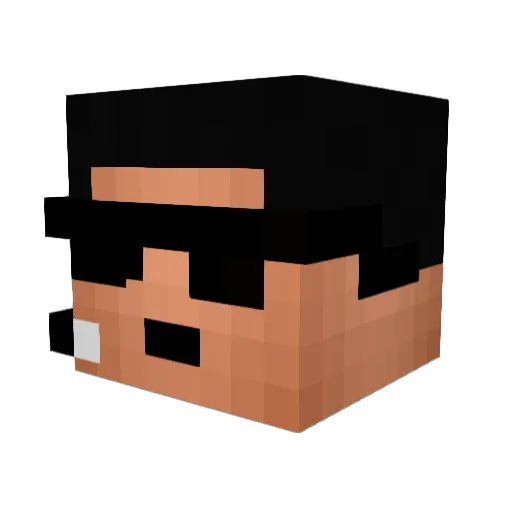 TCasseBloc Minecraft avatar head, 3D render