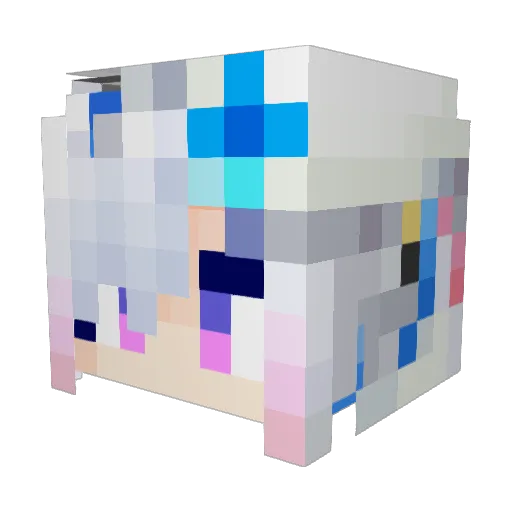 TChakY Minecraft avatar head, 3D render