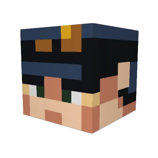 TClout Minecraft avatar head, 3D render