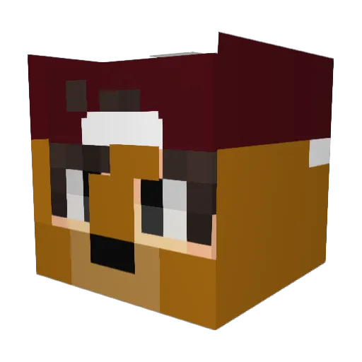 TD347 Minecraft avatar head, 3D render