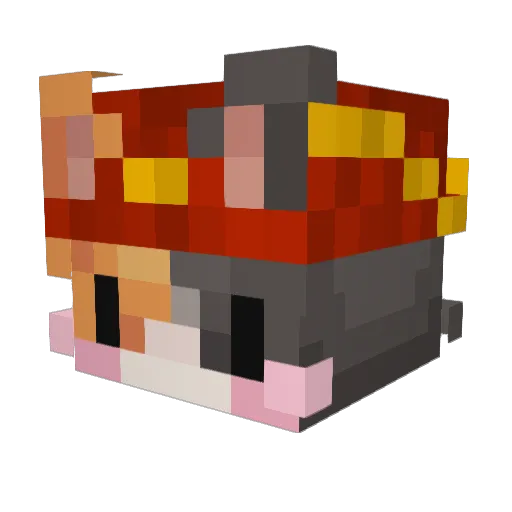 TDE_Panda Minecraft avatar head, 3D render