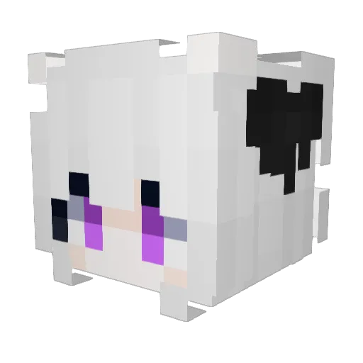 TDHF Minecraft avatar head, 3D render