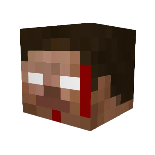 TDHUB Minecraft avatar head, 3D render