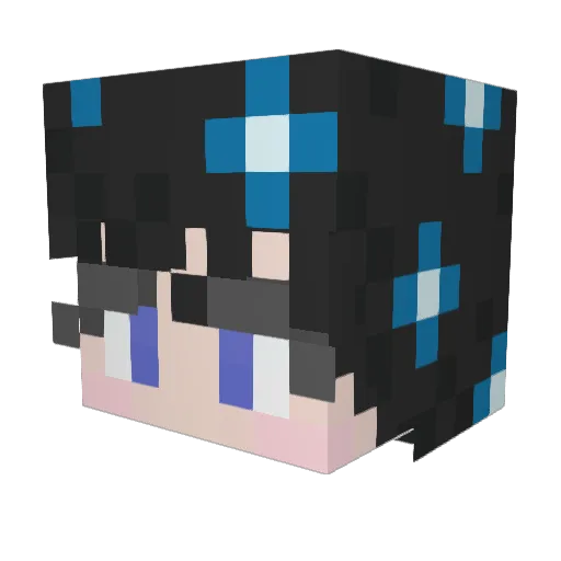 TDKYOU Minecraft avatar head, 3D render