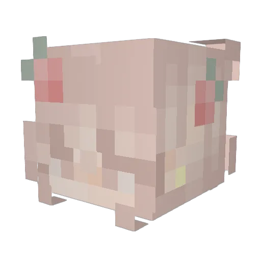 TDLP_ Minecraft avatar head, 3D render