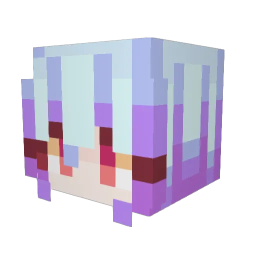 TDL_WaRRoX Minecraft avatar head, 3D render