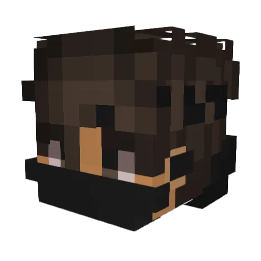TDM_Devil Minecraft avatar head, 3D render