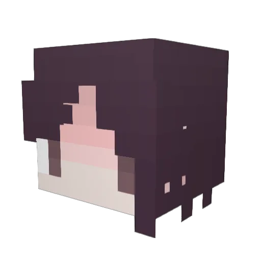 TDNYAMADA Minecraft avatar head, 3D render