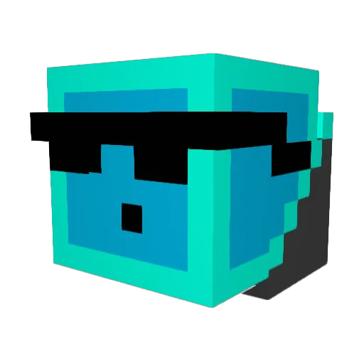 TDS4 Minecraft avatar head, 3D render