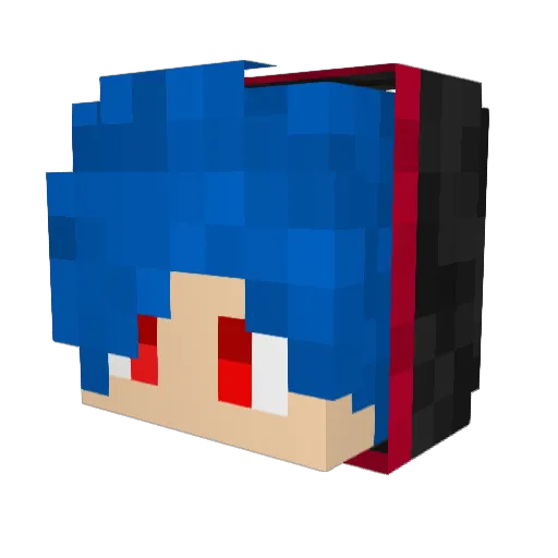TDSONIC Minecraft avatar head, 3D render
