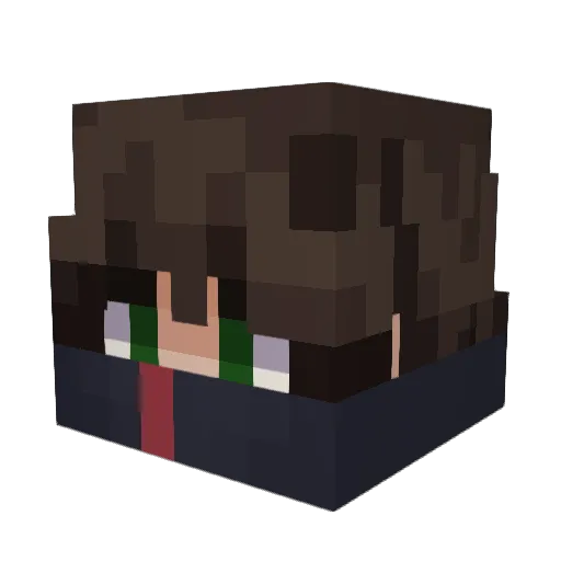 TDT_CHESTER Minecraft avatar head, 3D render
