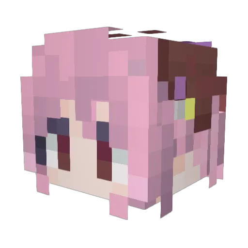TDZ0801 Minecraft avatar head, 3D render