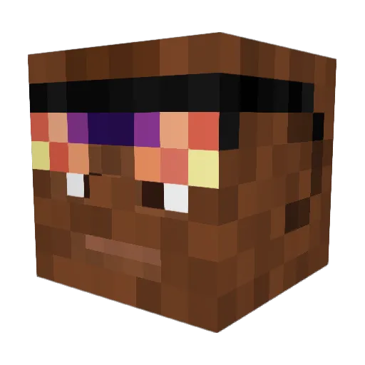 TDZIPTIE Minecraft avatar head, 3D render