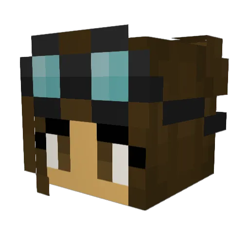 TD_Toilet Minecraft avatar head, 3D render
