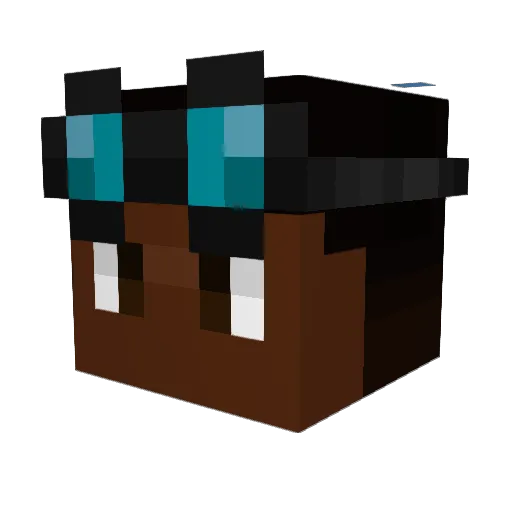 TD_boss Minecraft avatar head, 3D render