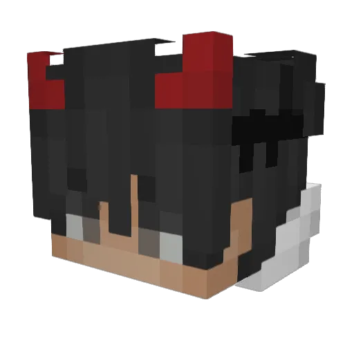 TDaBlood Minecraft avatar head, 3D render