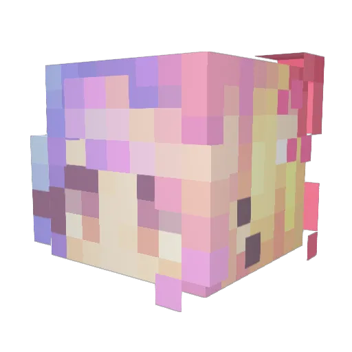 TDarks Minecraft avatar head, 3D render