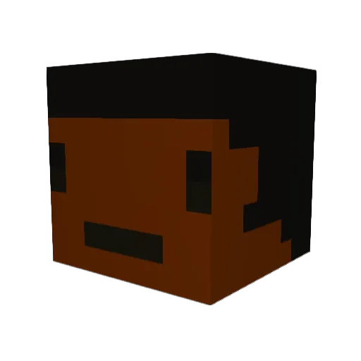 TDarwinT Minecraft avatar head, 3D render