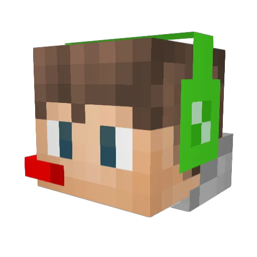 TDrich Minecraft avatar head, 3D render