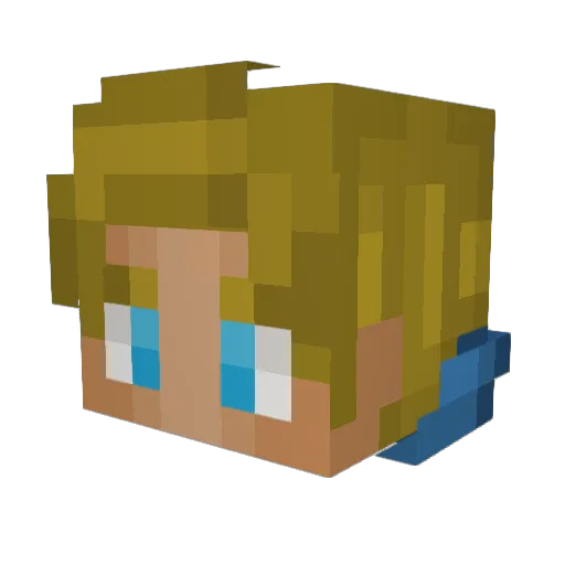 TDubBub Minecraft avatar head, 3D render