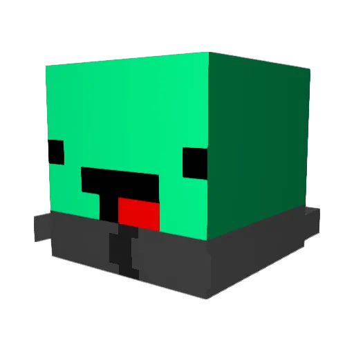 TEAGAFLEK Minecraft avatar head, 3D render