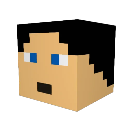 TEAM6M Minecraft avatar head, 3D render