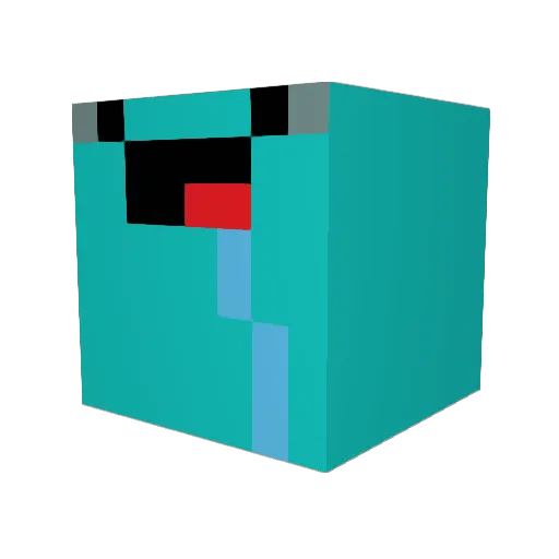 TEAMFIGHT2025 Minecraft avatar head, 3D render