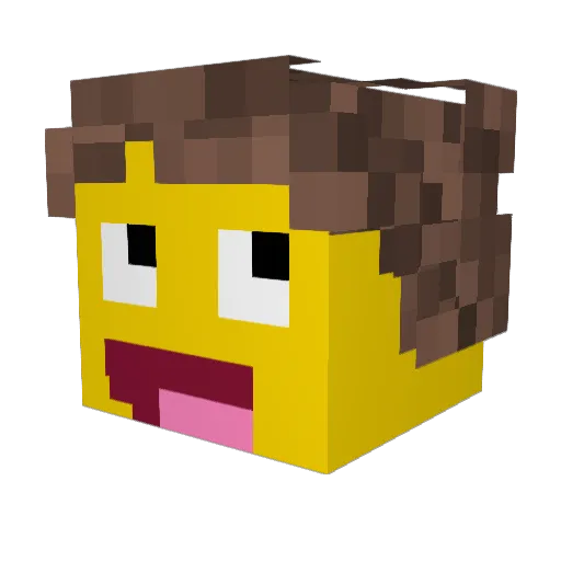TEA_MMM Minecraft avatar head, 3D render