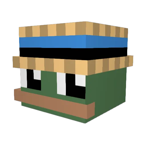 TECHNOLOPICAL Minecraft avatar head, 3D render