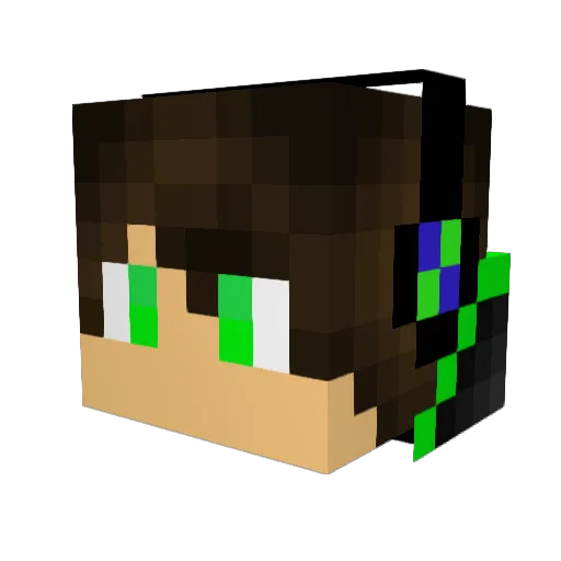 TECHSavvy_ Minecraft avatar head, 3D render