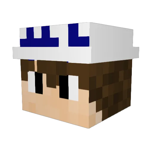 TEDDYFROGG Minecraft avatar head, 3D render