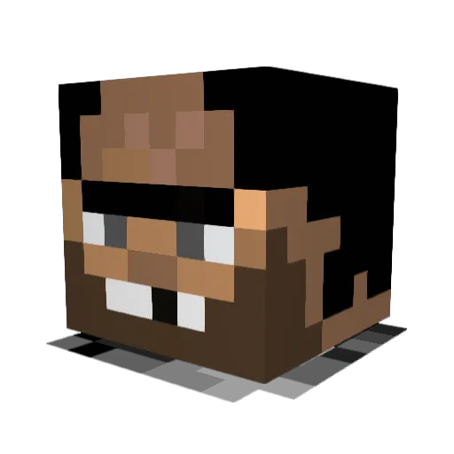 TEGOS113 Minecraft avatar head, 3D render