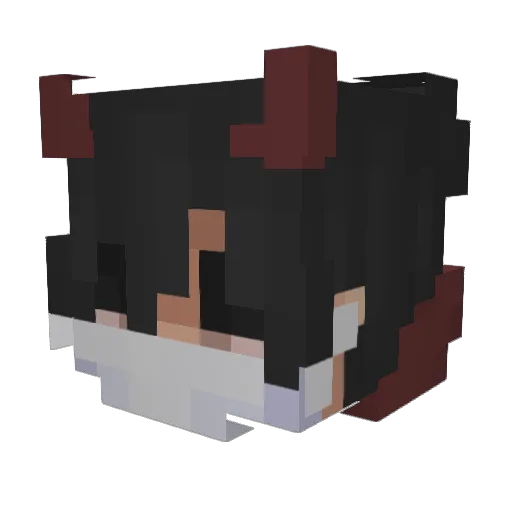 TEHEK Minecraft avatar head, 3D render