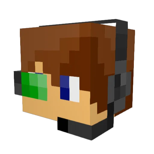 TEKYL4 Minecraft avatar head, 3D render