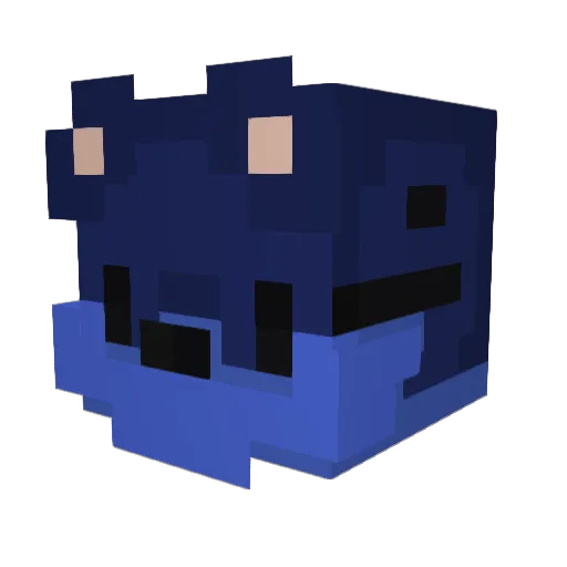TEK_King Minecraft avatar head, 3D render