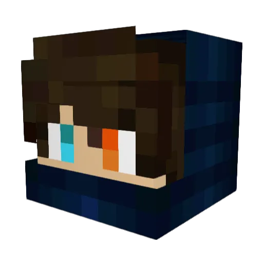 TELAIO Minecraft avatar head, 3D render