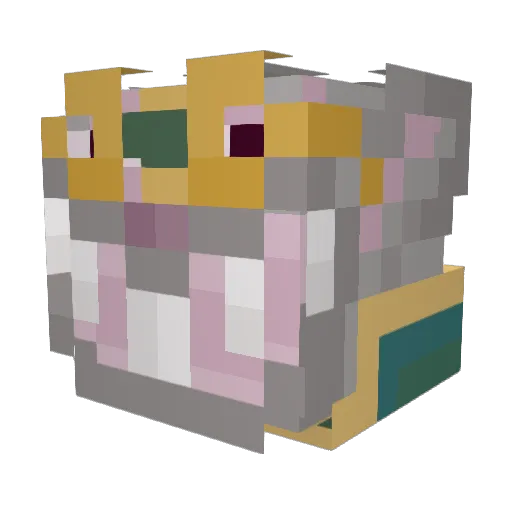 TELEPORTINGG Minecraft avatar head, 3D render