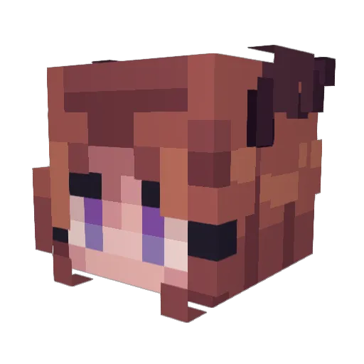 TELEVISIN Minecraft avatar head, 3D render