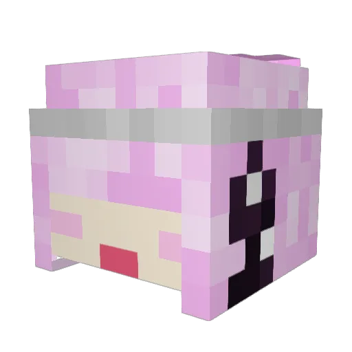 TELLER_Ch Minecraft avatar head, 3D render
