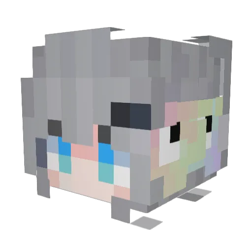 TEMPMAlL Minecraft avatar head, 3D render