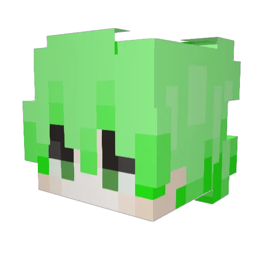 TEMYOU1 Minecraft avatar head, 3D render