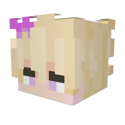 TEN1X Minecraft avatar head, 3D render