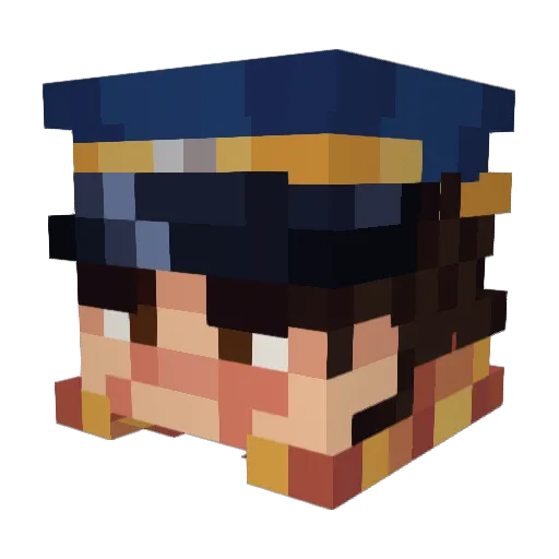 TENDERBENNY Minecraft avatar head, 3D render