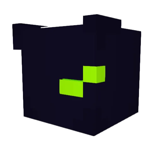 TENTAsq Minecraft avatar head, 3D render